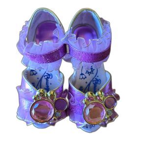 Disney Store Rapunzel Costume Gem Shoes Tangled Girls Size 7/8 Princess